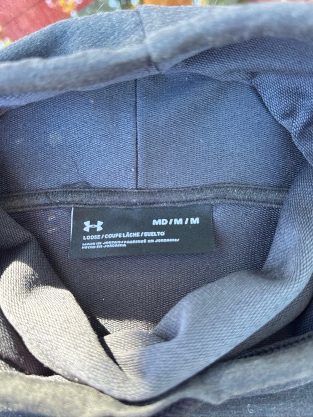 Under Armour Men's Charcoal Gray Funnel-Neck Hoodie - Picture 3 of 3